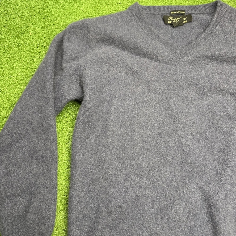 Pronto Uomo Cotton Cashmere Sweater Mens Long Sleeve V Neck Size M/S - Picture 3 of 13